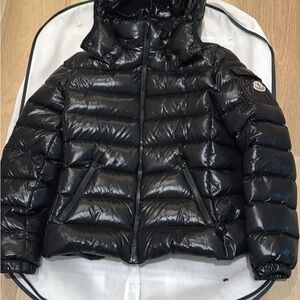 Women’s Authentic Moncler Black Shine Puffer Jacket